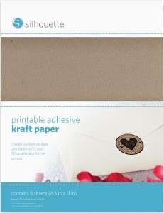 Silhouette Printable Adhesive Kraft Paper